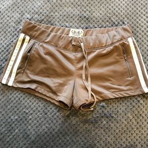 Juicy couture brown and blue track shorts